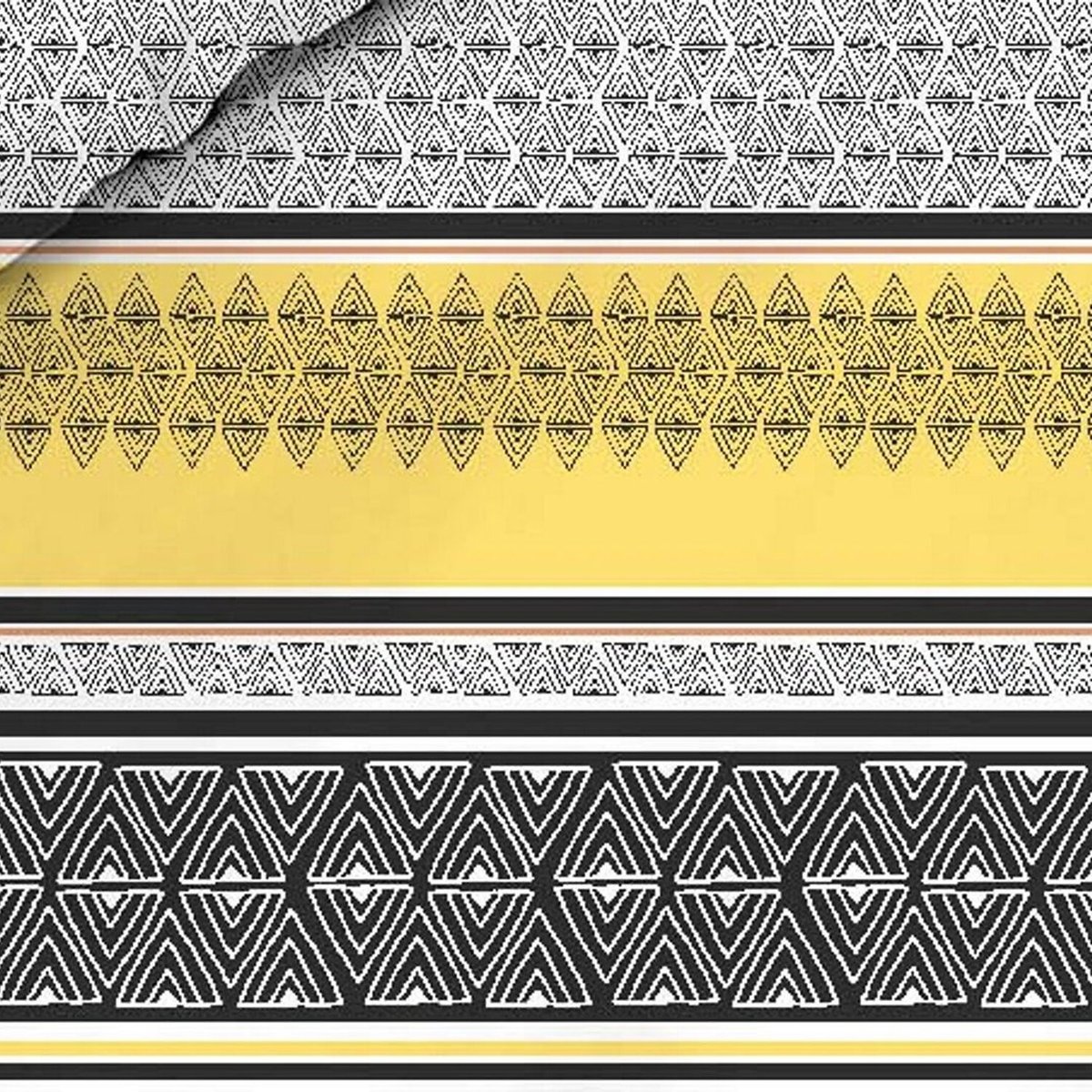 Parure housse de couette imprimée + taie(s) en coton, Formas Yellow gris, C DESIGN HOME TEXTILE