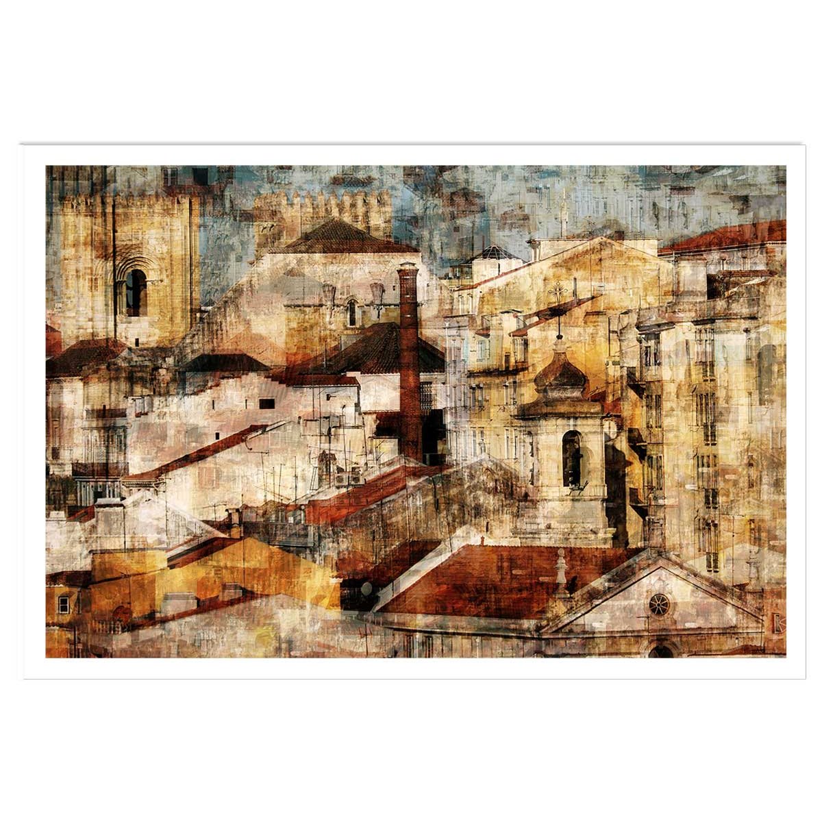 Affiche Alfama Lisbonne affiche seule, HEXOA