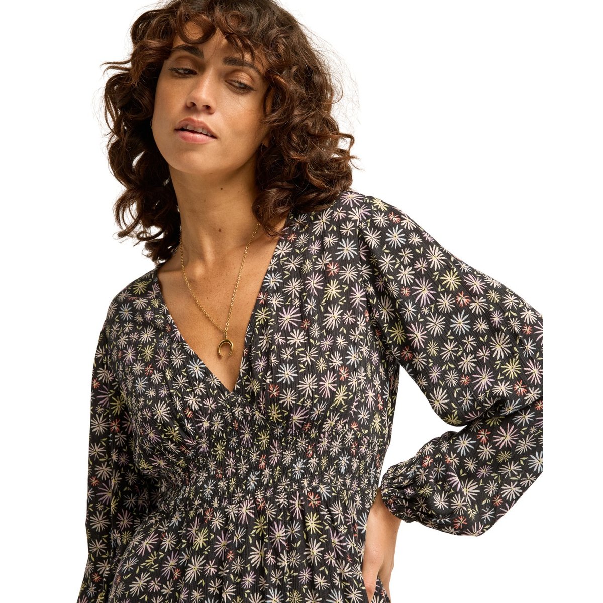 Robe blousante IN UR DREAMS noir black pebble, BILLABONG