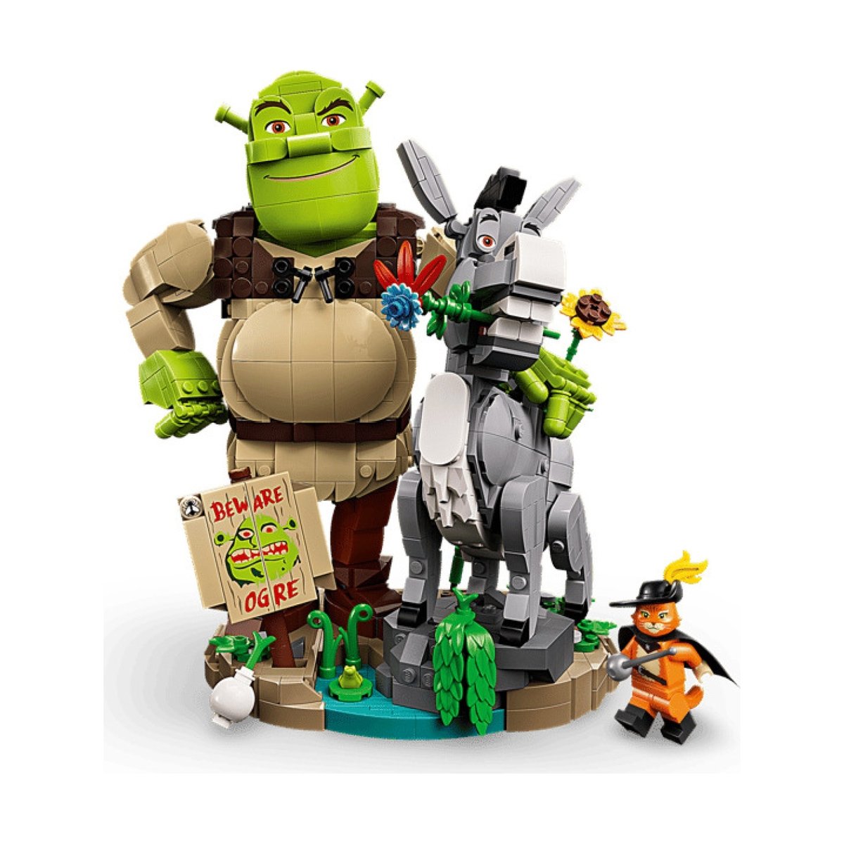 Shrek, l'Âne et le Chat multicolore, LEGO