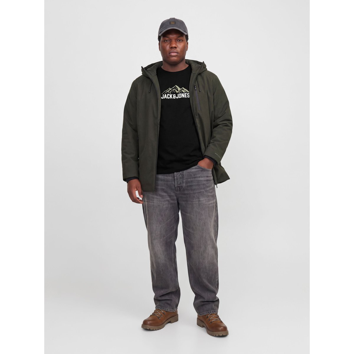 T-Shirt noire - black, JACK & JONES