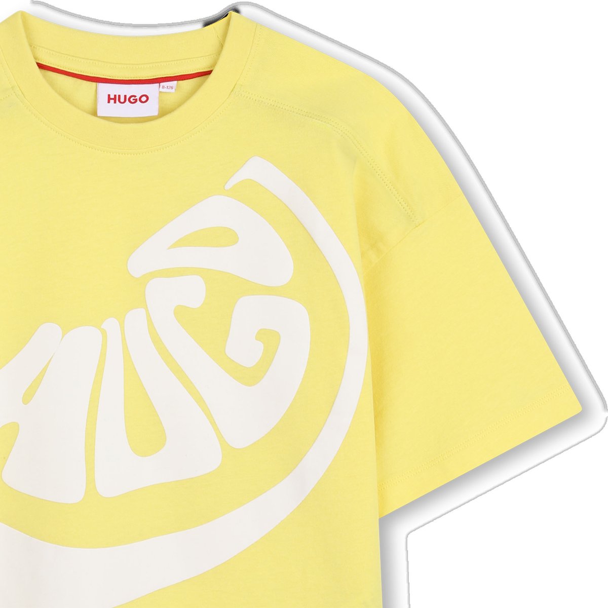 Tee-shirt manches courtes mimosa, HUGO KIDSWEAR