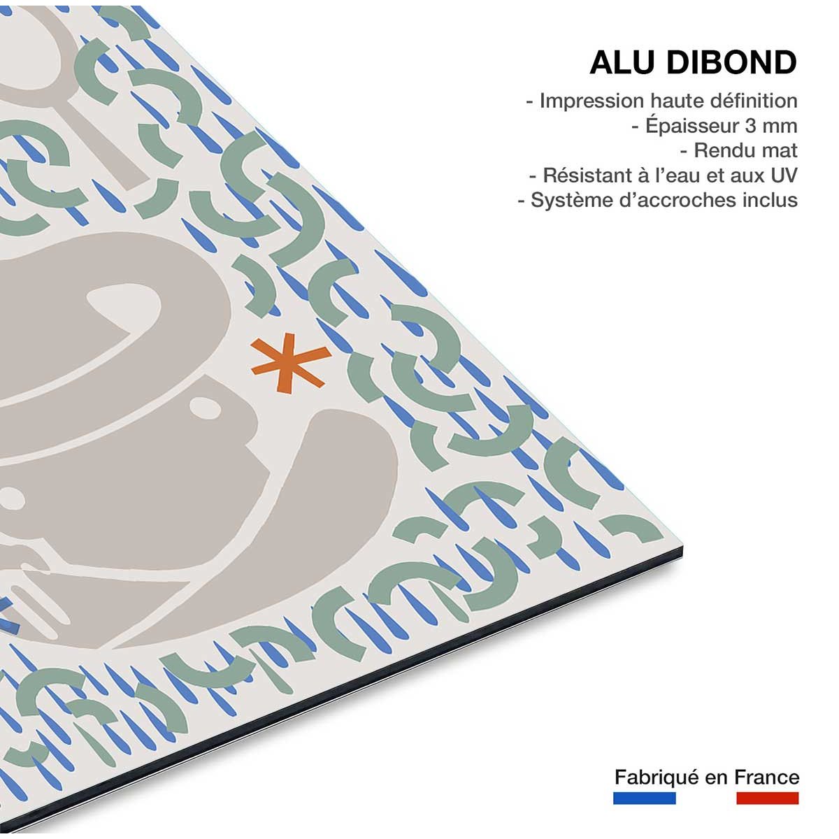 Tableau meditation féminine tableau alu dibond, HEXOA