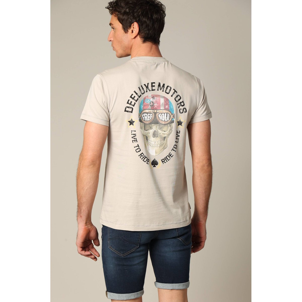 T-shirt en coton à manches courtes avec graphs DEKARI chalk, DEELUXE