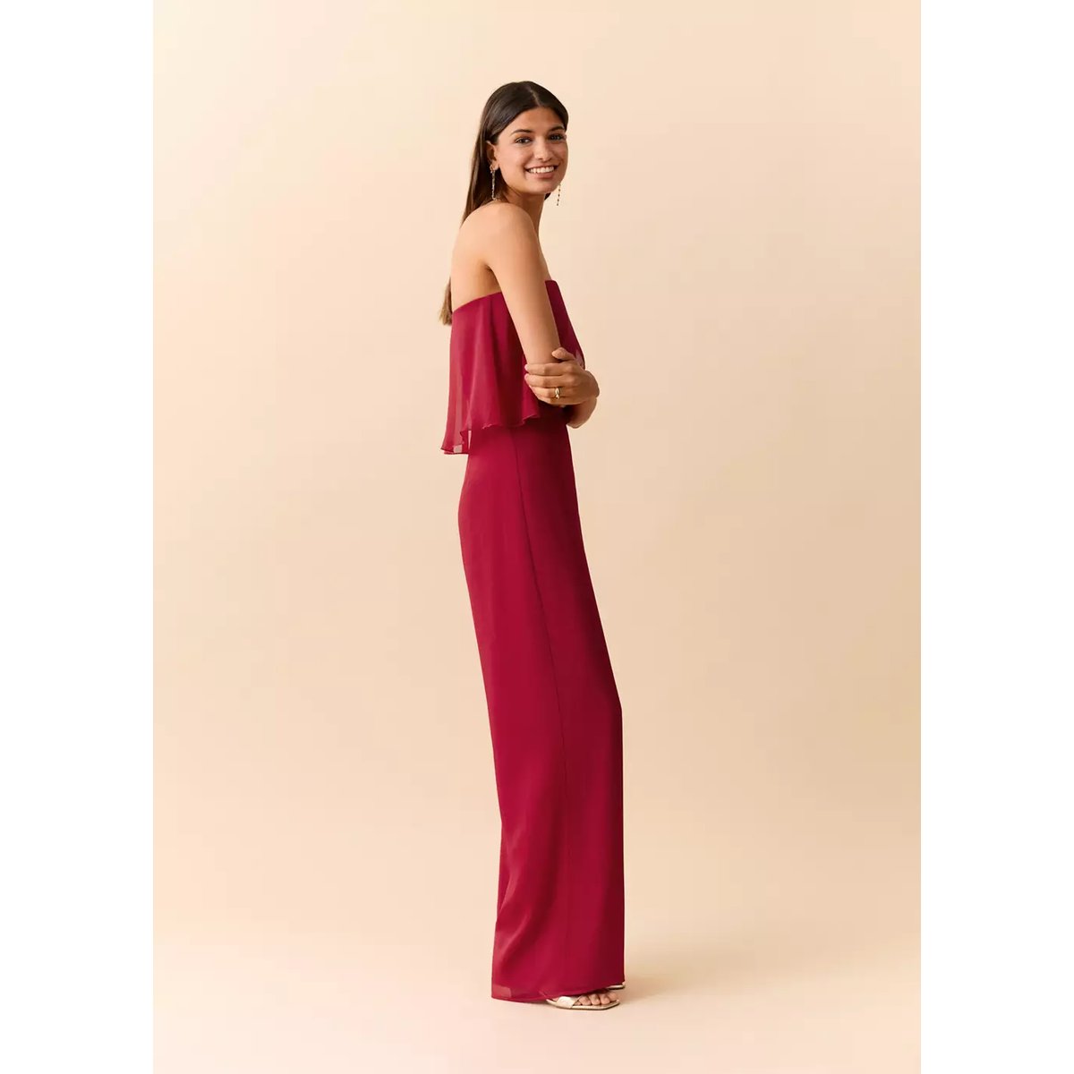Combinaison bustier rouge, MANGO TEEN