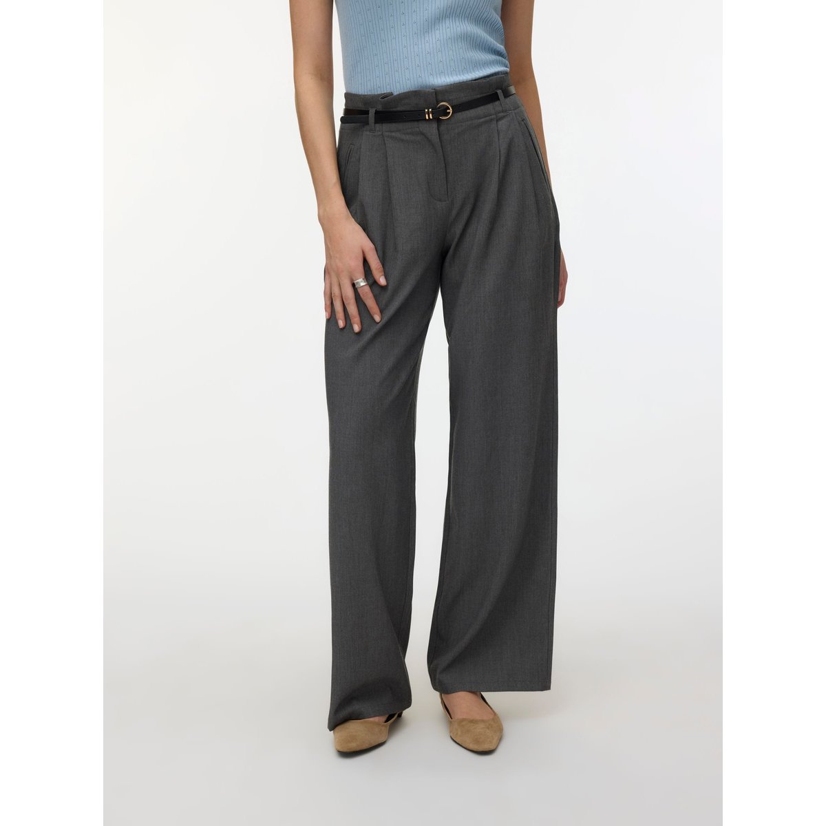Pantalon dark grey melange, VERO MODA