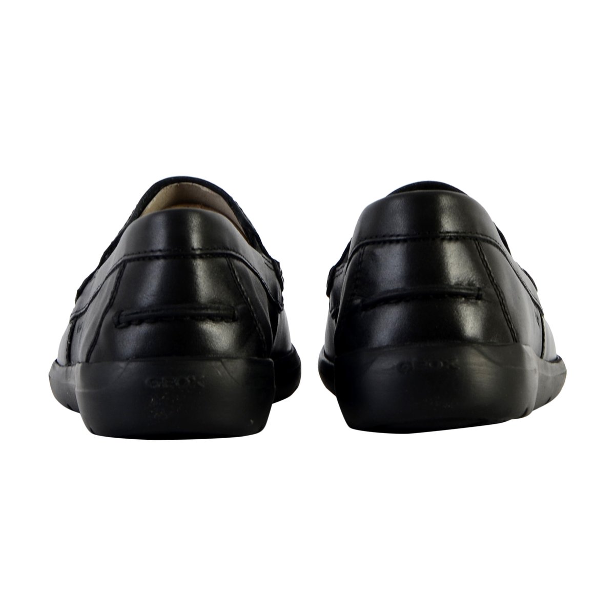Mocassins Cuir Leitan noir, GEOX