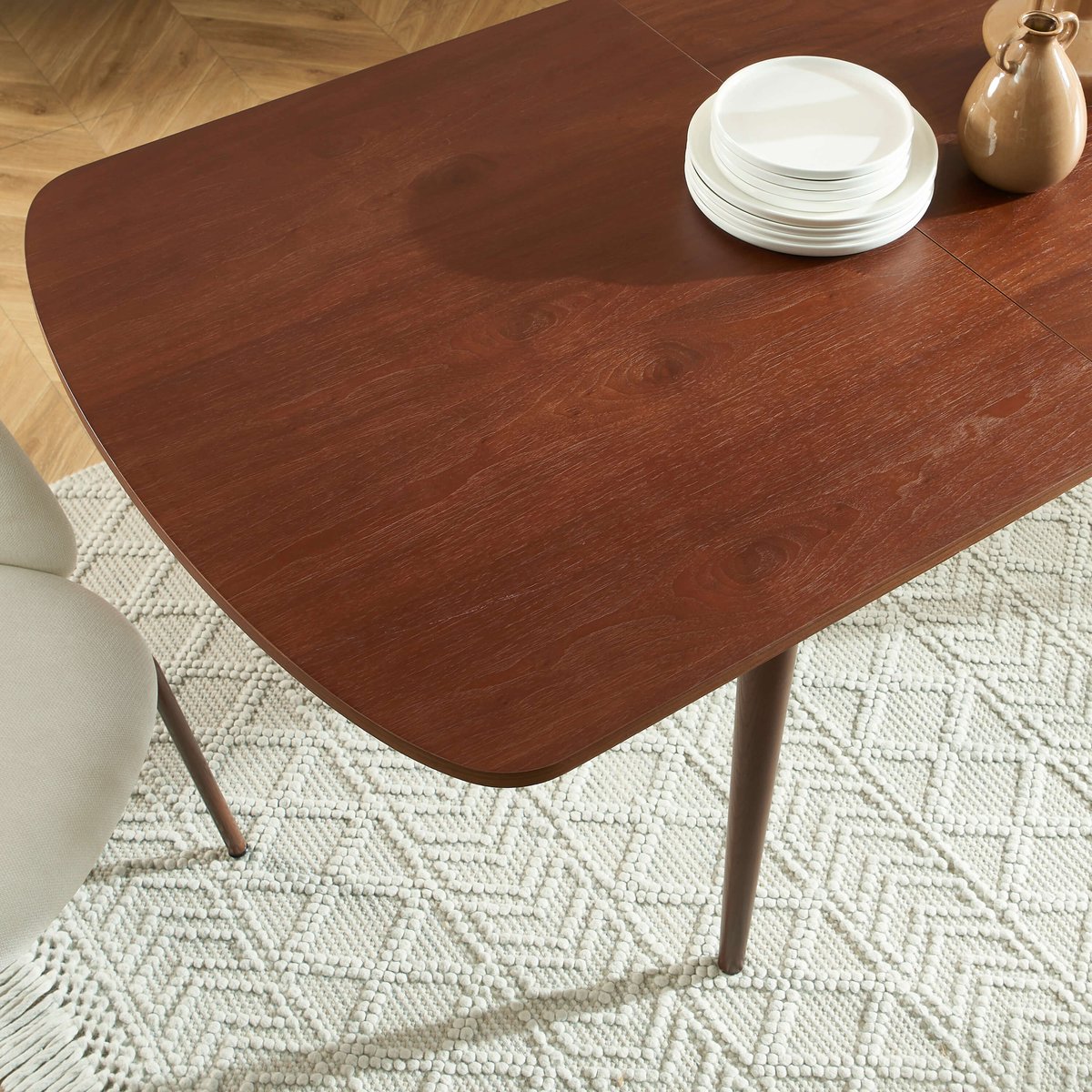 Table à manger extensible LEON noyer, SORELH