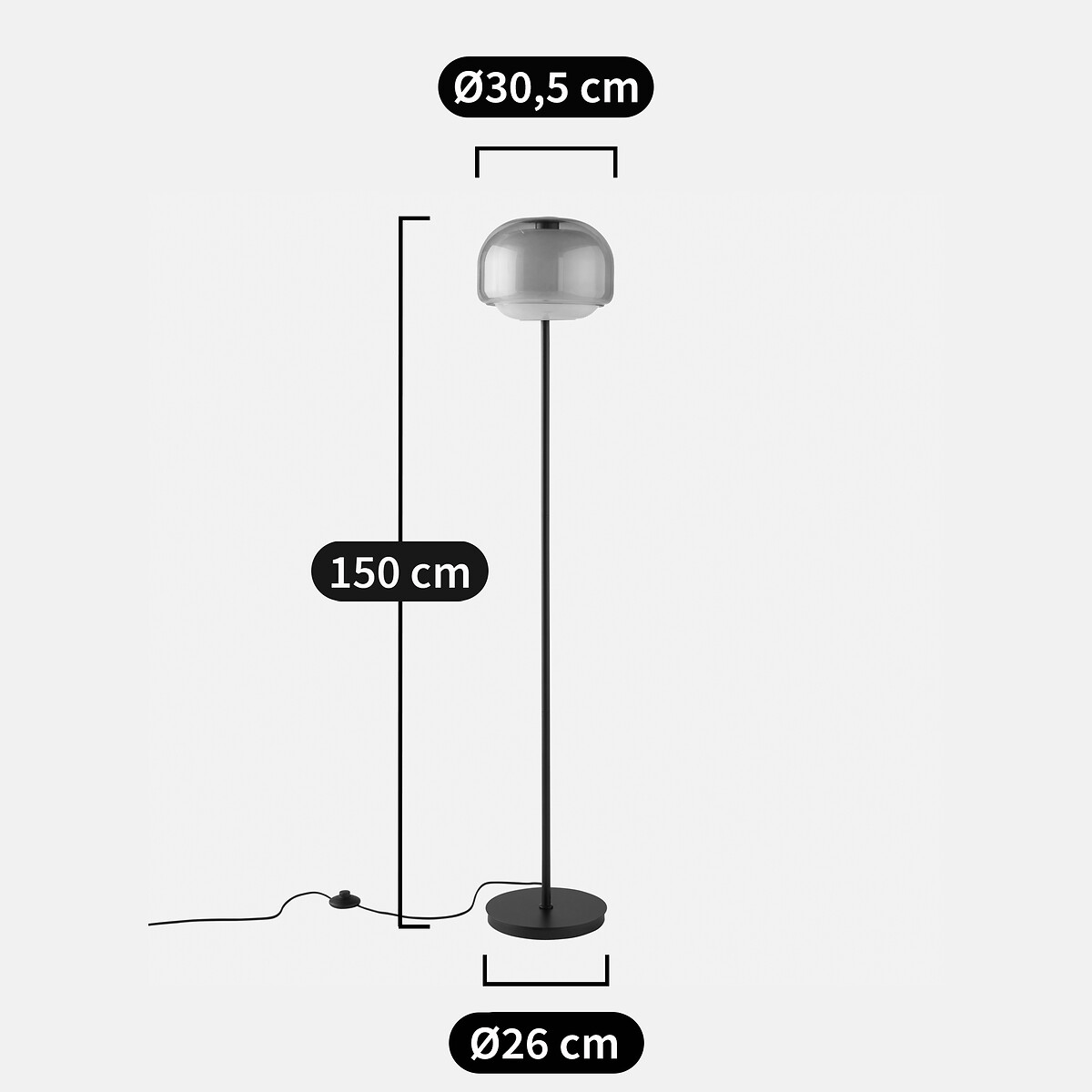 Lampadaire en verre coloré, KINOKO vert, LA REDOUTE INTERIEURS