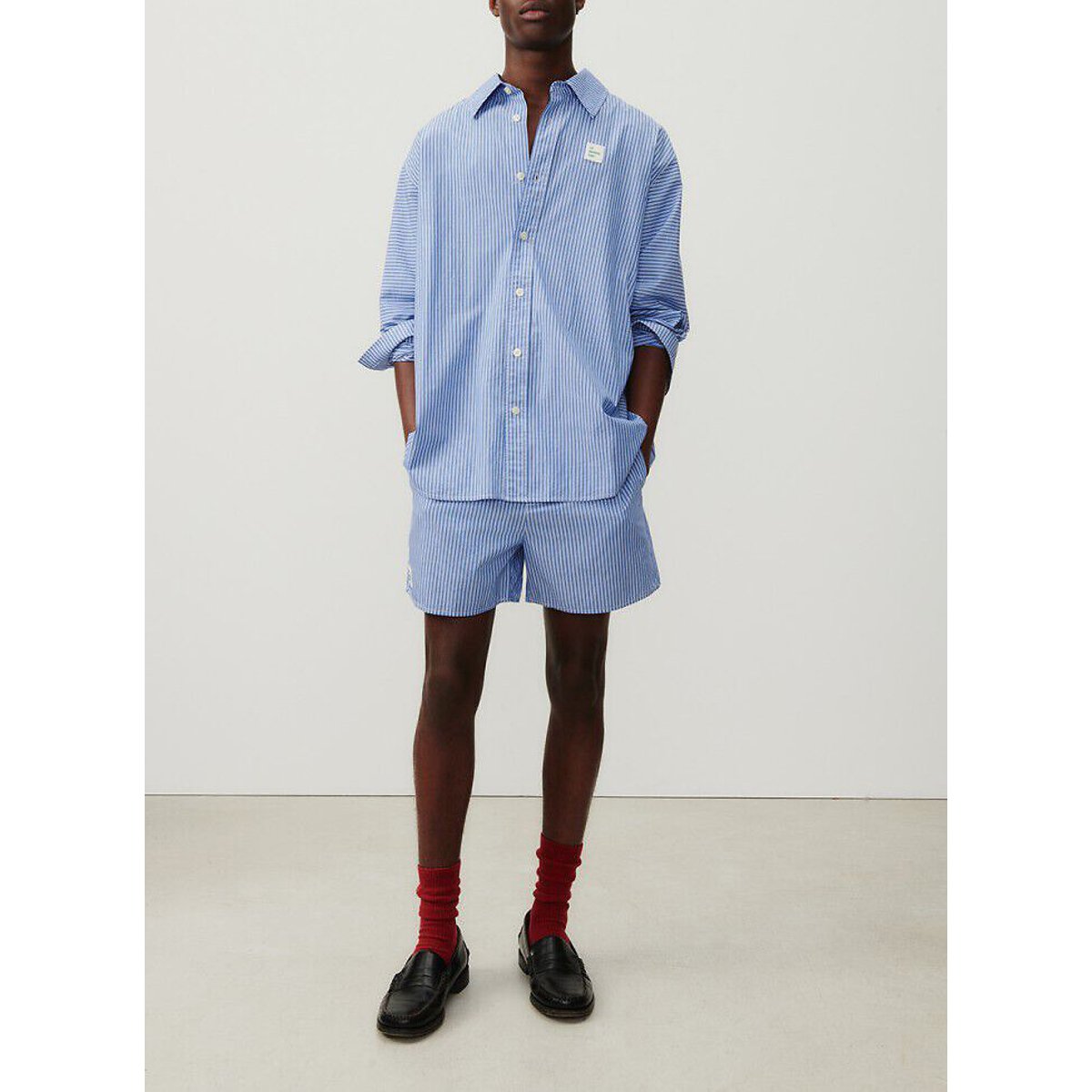 Chemise ZATYBAY bleu/blanc, AMERICAN VINTAGE