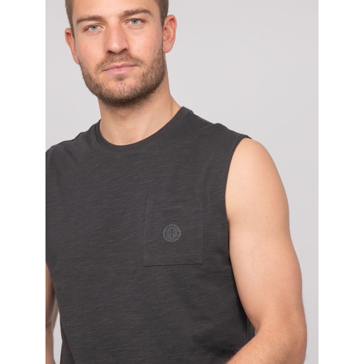 T-shirt Sans Manches Coton Negabino gris, RITCHIE