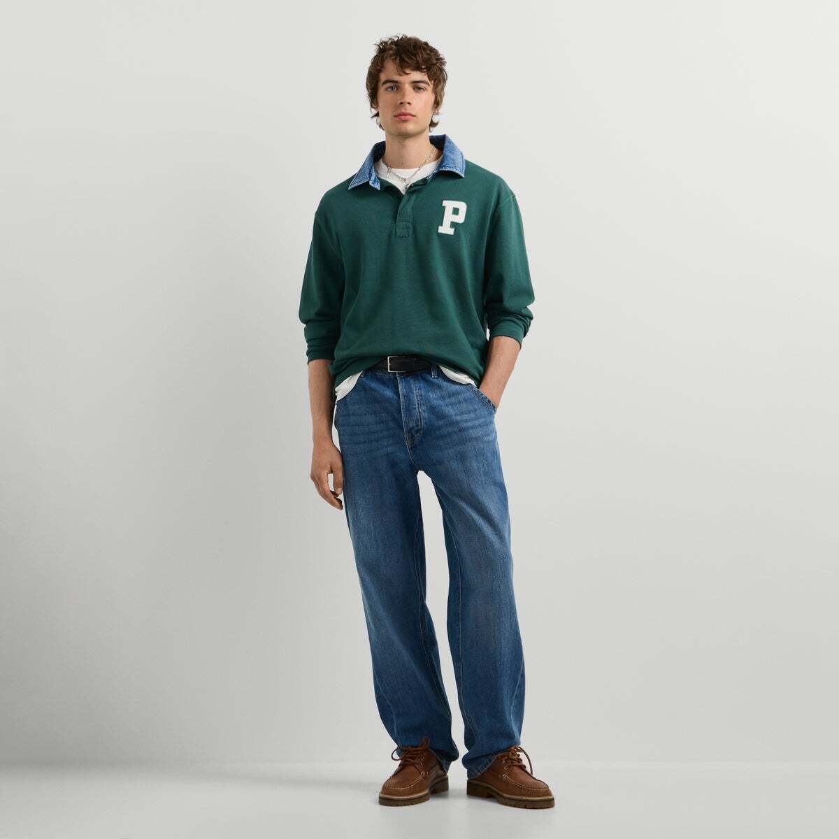 Polo Rugby Manches Longues Coupe Regular richmond green, PEPE JEANS