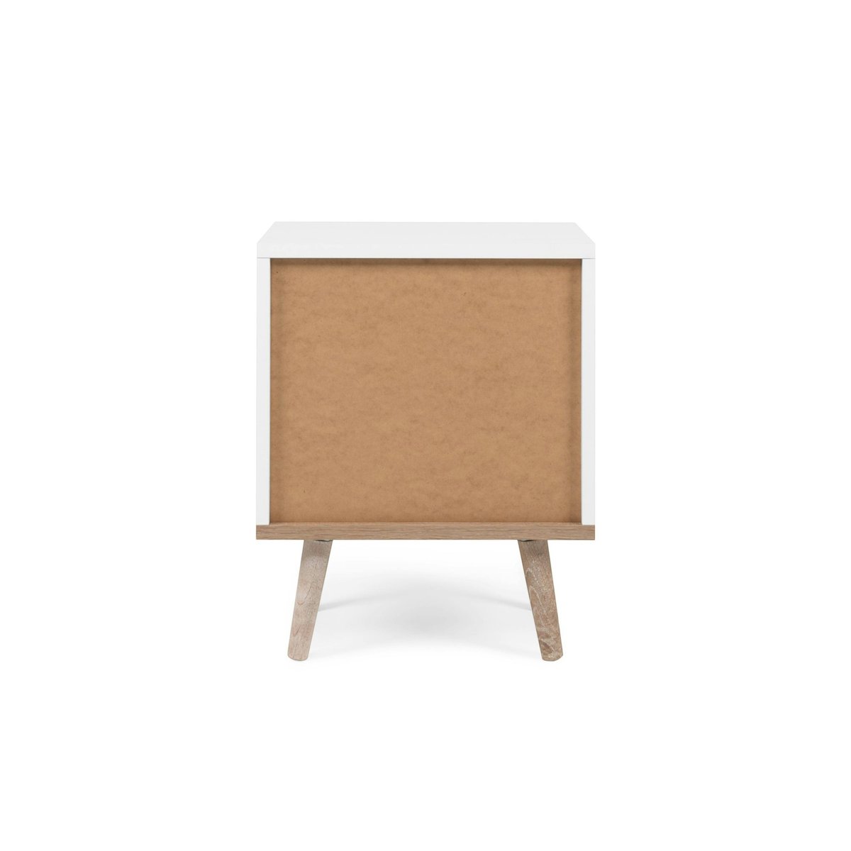 Table de chevet blanche 2 tiroirs ALVA blanc, PIER IMPORT