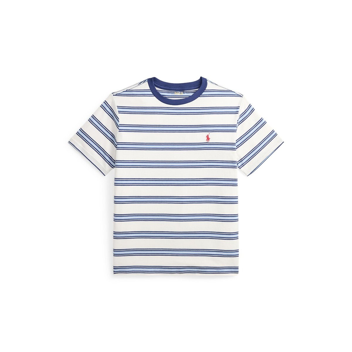 T-shirt maniche corte a righe rigato blu/bianco, POLO RALPH LAUREN