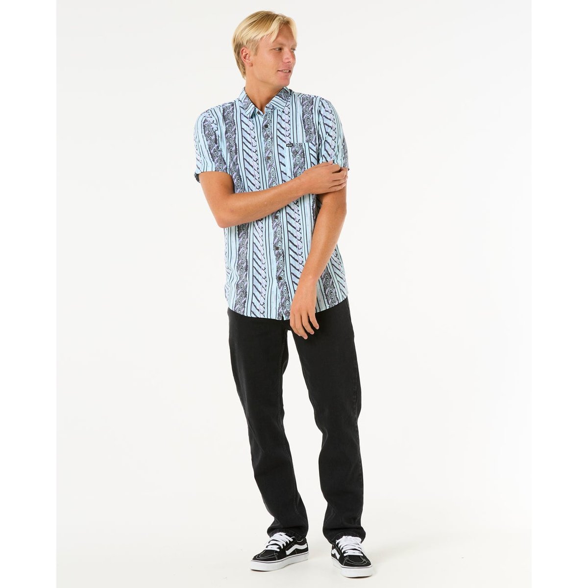 Chemise FUN TIMES S/S SHIRT aqua clair, RIP CURL