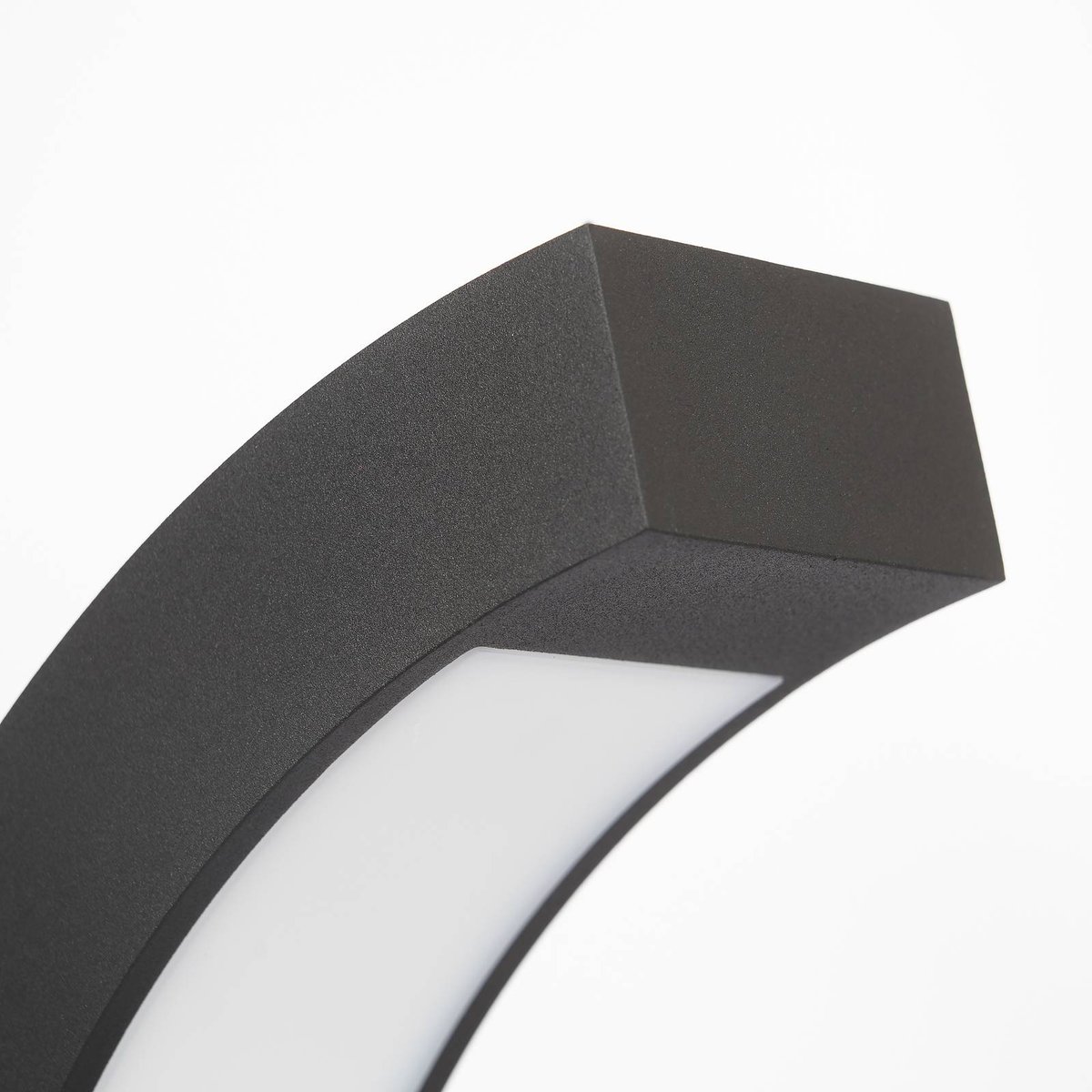 Luminaire extérieur en aluminium moderneLED gris graphite, blanc transparent, LUCANDE
