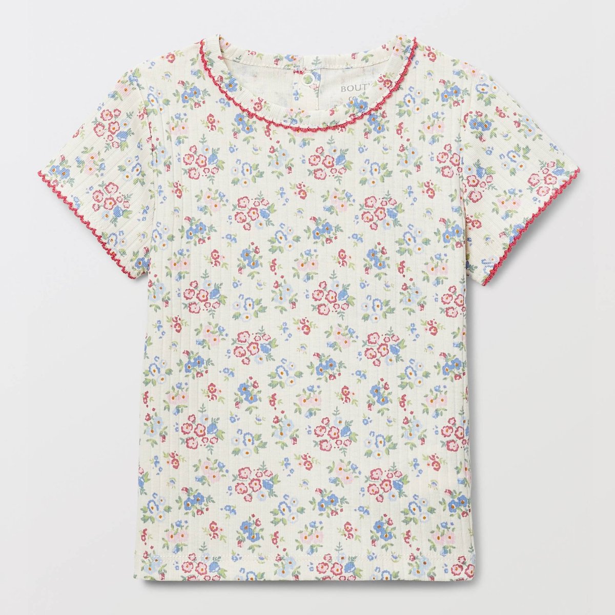 T-shirt manches courtes imprimé en coton BIO GOTS naturel, BOUT'CHOU