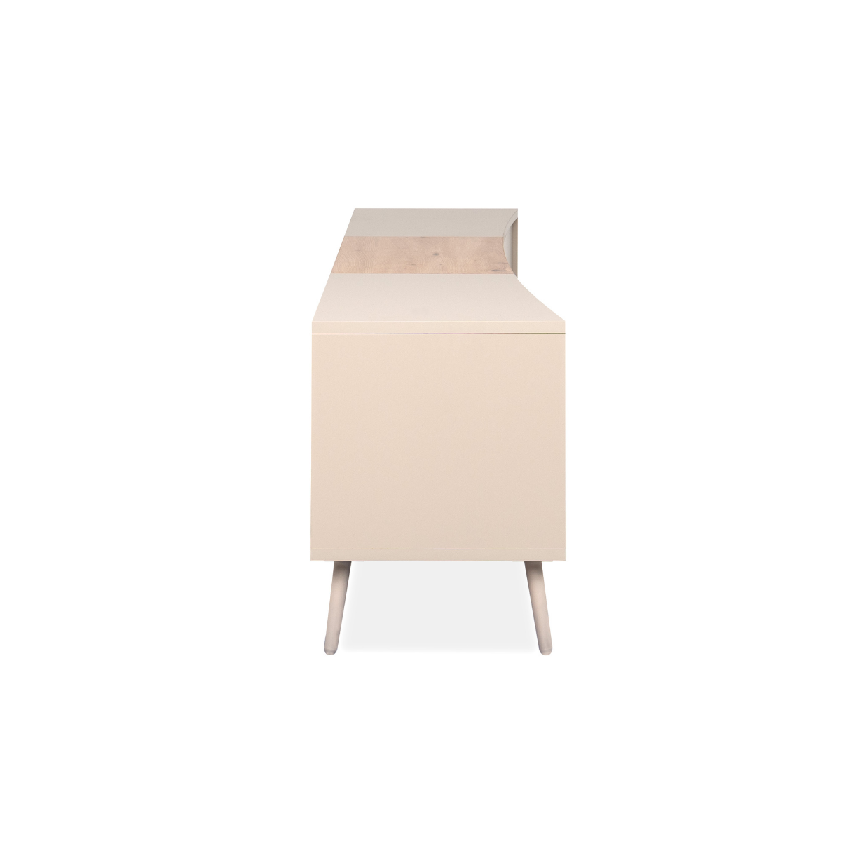 Meuble TV 2 niches, 2 portes MYR beige, CALICOSY