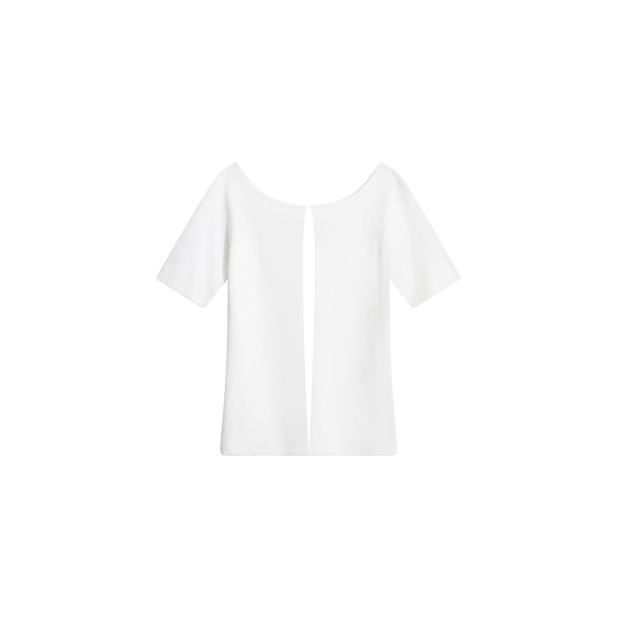 Pull droit col rond MALONE blanc, CAROLL