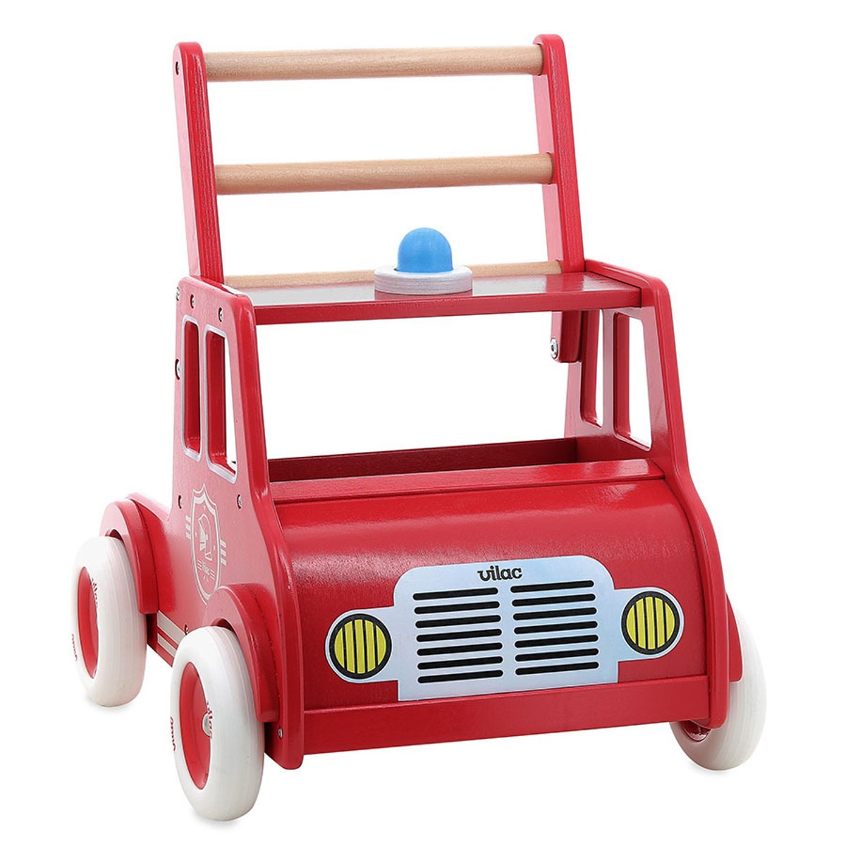 Chariot de marche pompiers rouge, VILAC