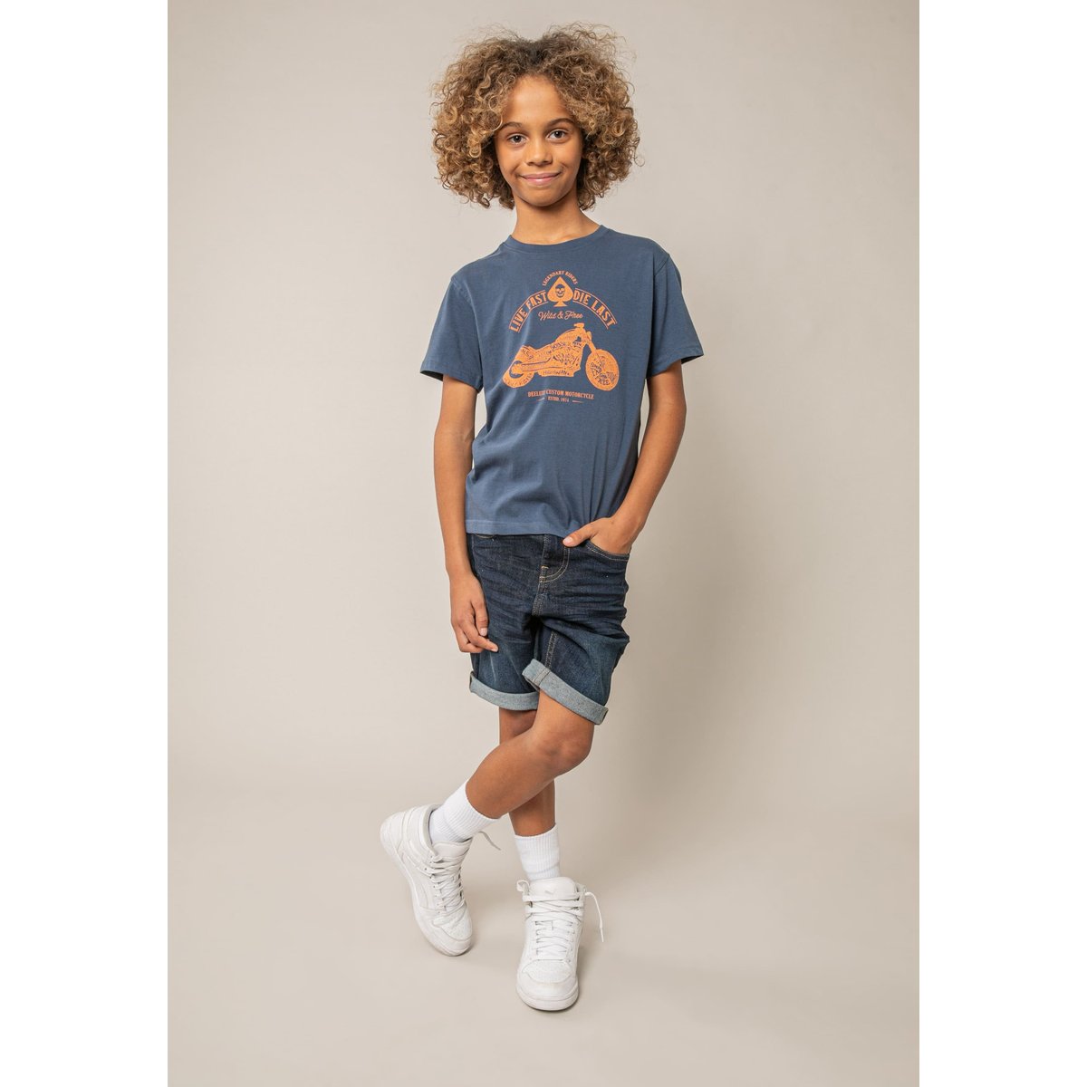 T-shirt garçon en coton PARK indigo, DEELUXE