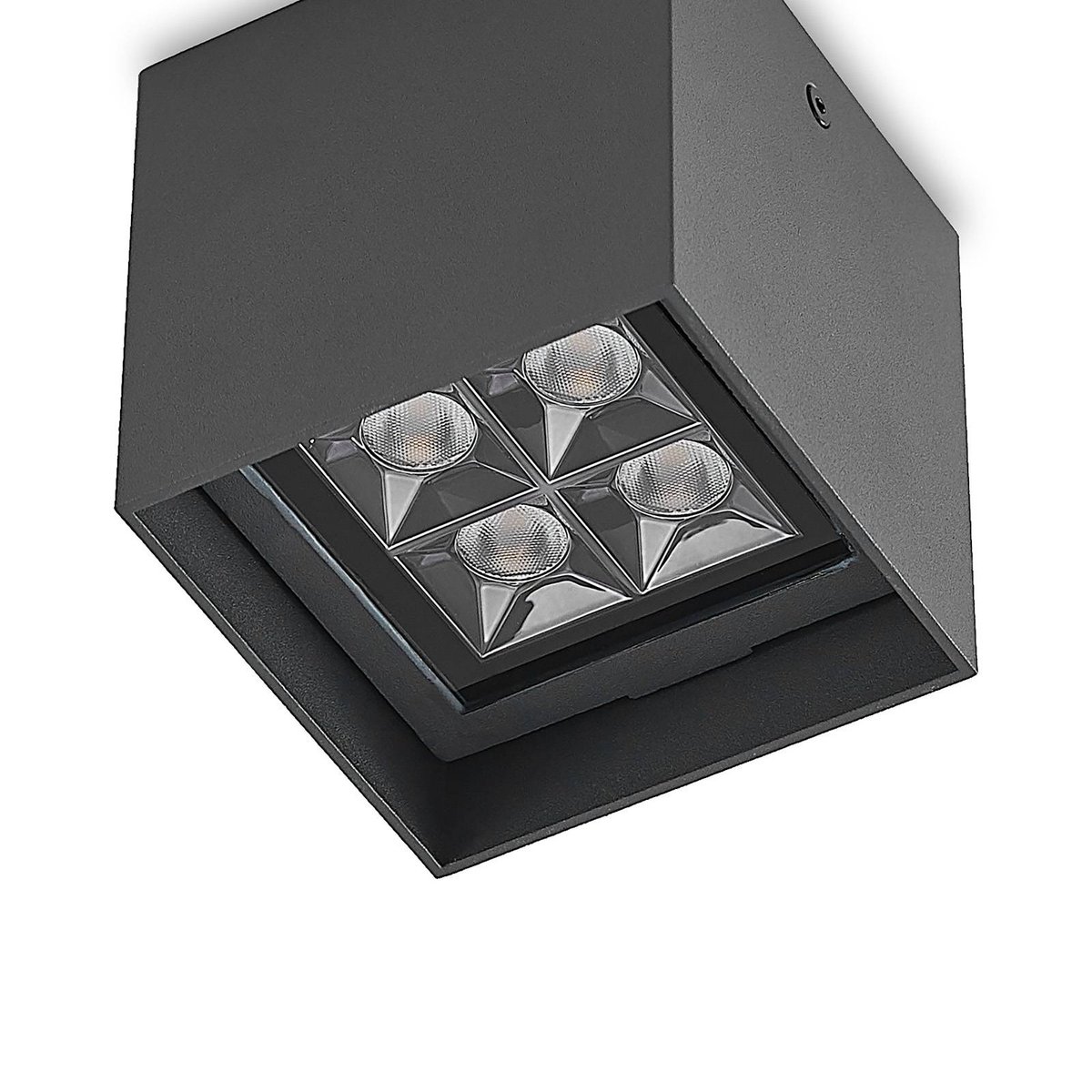 Plafonnier extérieur en aluminium moderneLED anthracite, LINDBY