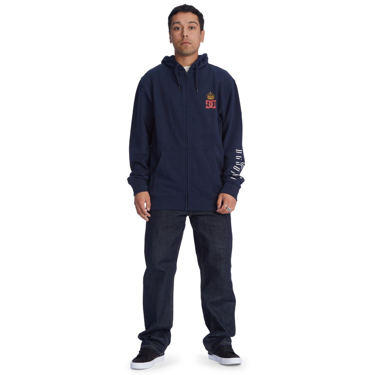 Sweat à capuche zippé THE HILLS. bleu navy blazer, DC SHOES