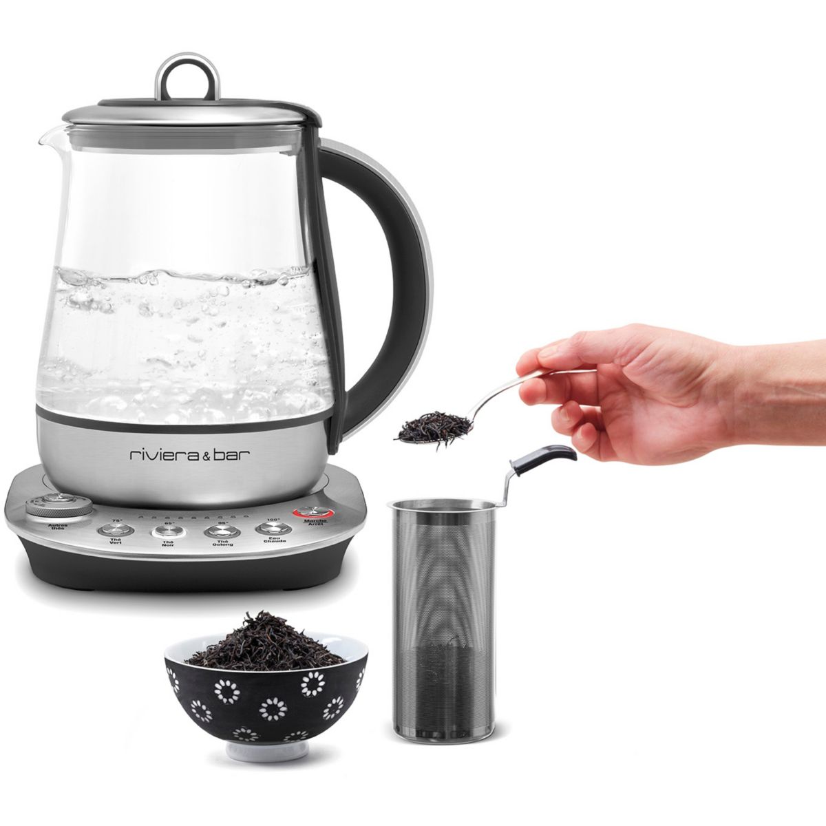 Théière BTH570 inox darjeeling zen argent, RIVIERA & BAR
