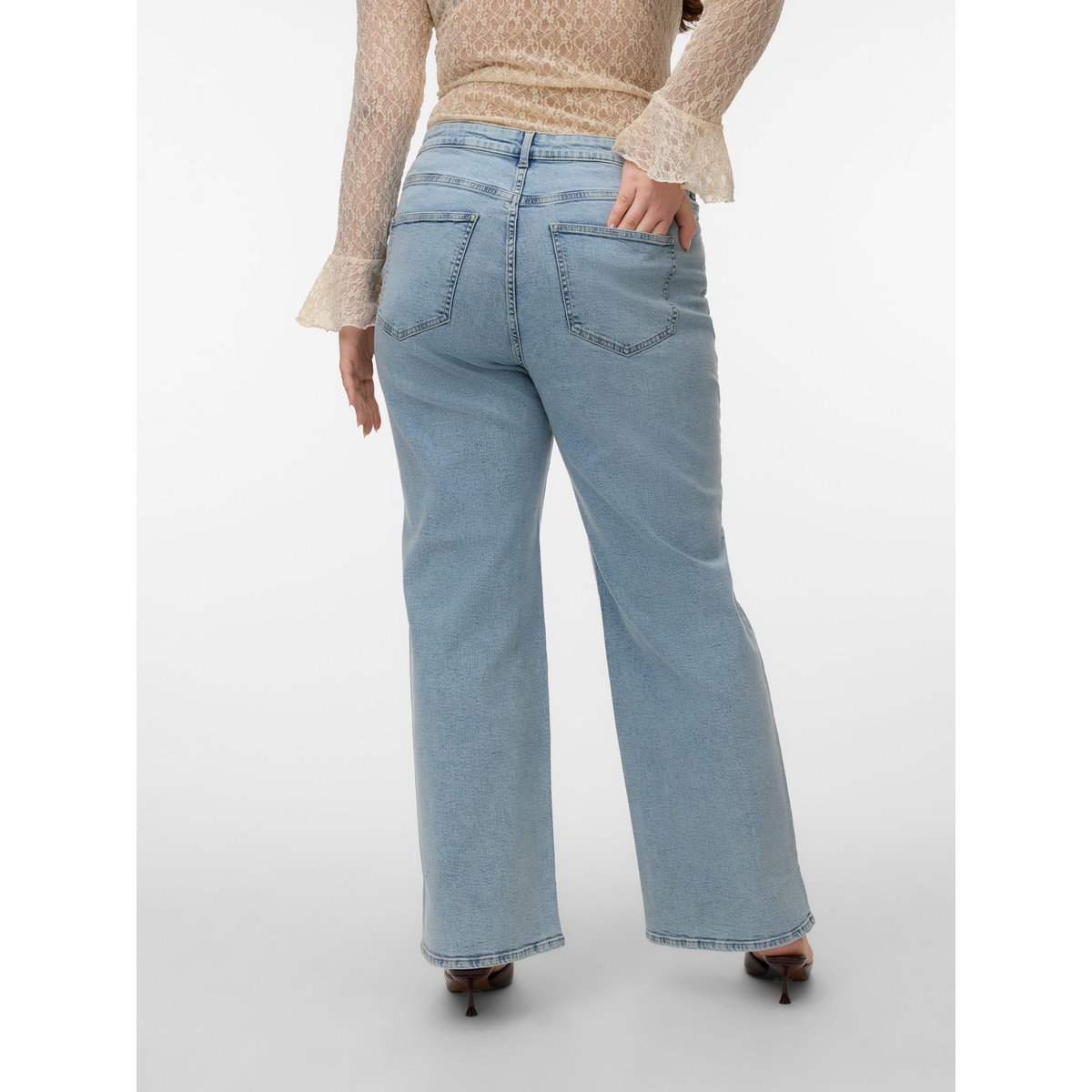 Jean À Coupe Large light blue denim, VERO MODA
