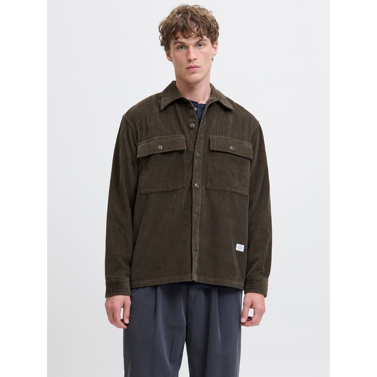 Surchemise black olive, JACK & JONES