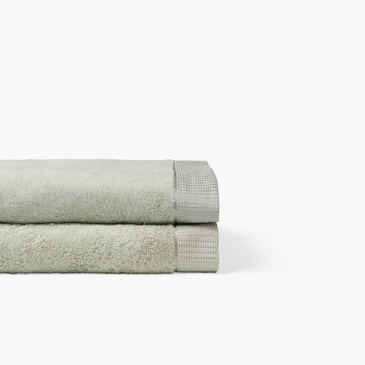 Drap de bain EPHÉLIA jade, CARRE BLANC