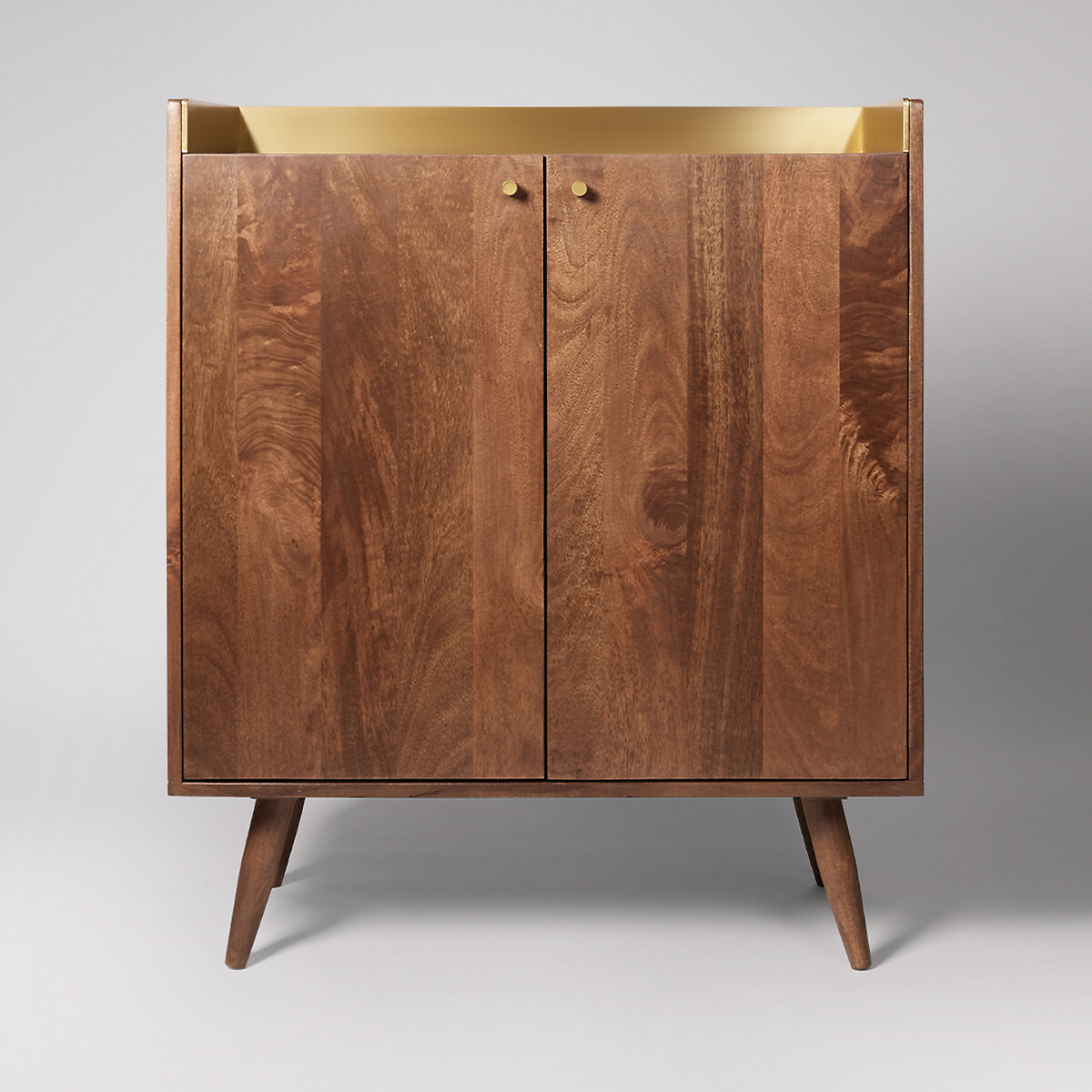 Fresco Mango Wood 2 Door Cabinet dark brown, SWOON