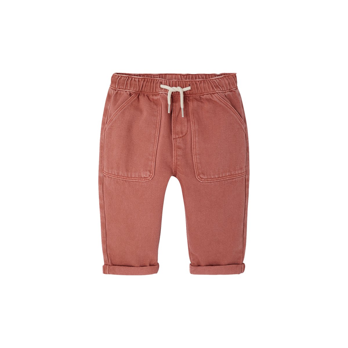 Pantalon taille élastiquée bébé argile, VERTBAUDET