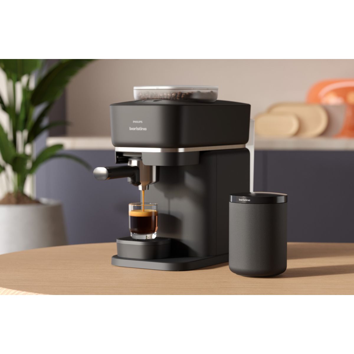 Bac à marc BAR313/60 Accessoire pour cafetière Baristina, Poubelle à marc de café Noire couleur unique, PHILIPS