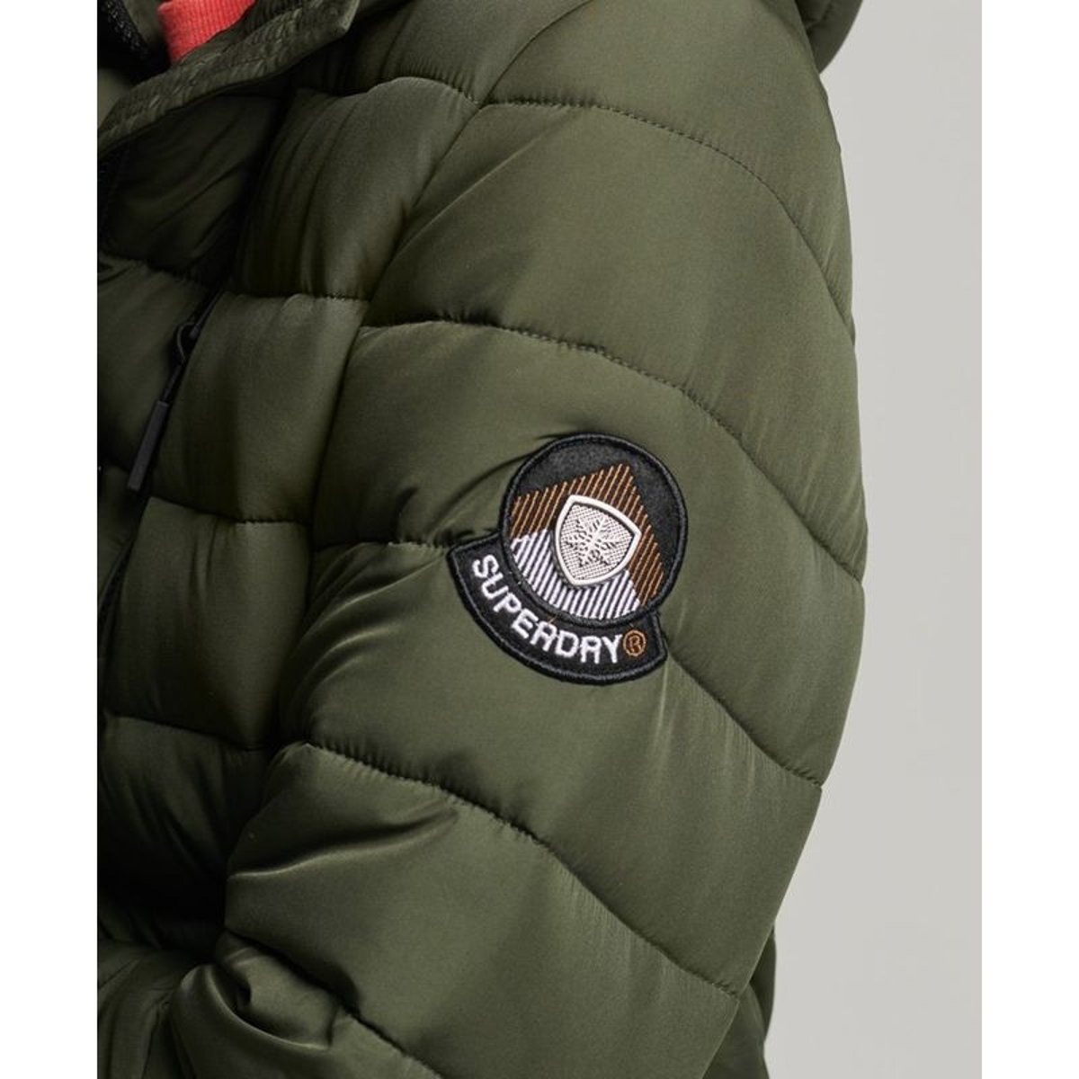Manteau super long Fuji vert mousse foncé, SUPERDRY