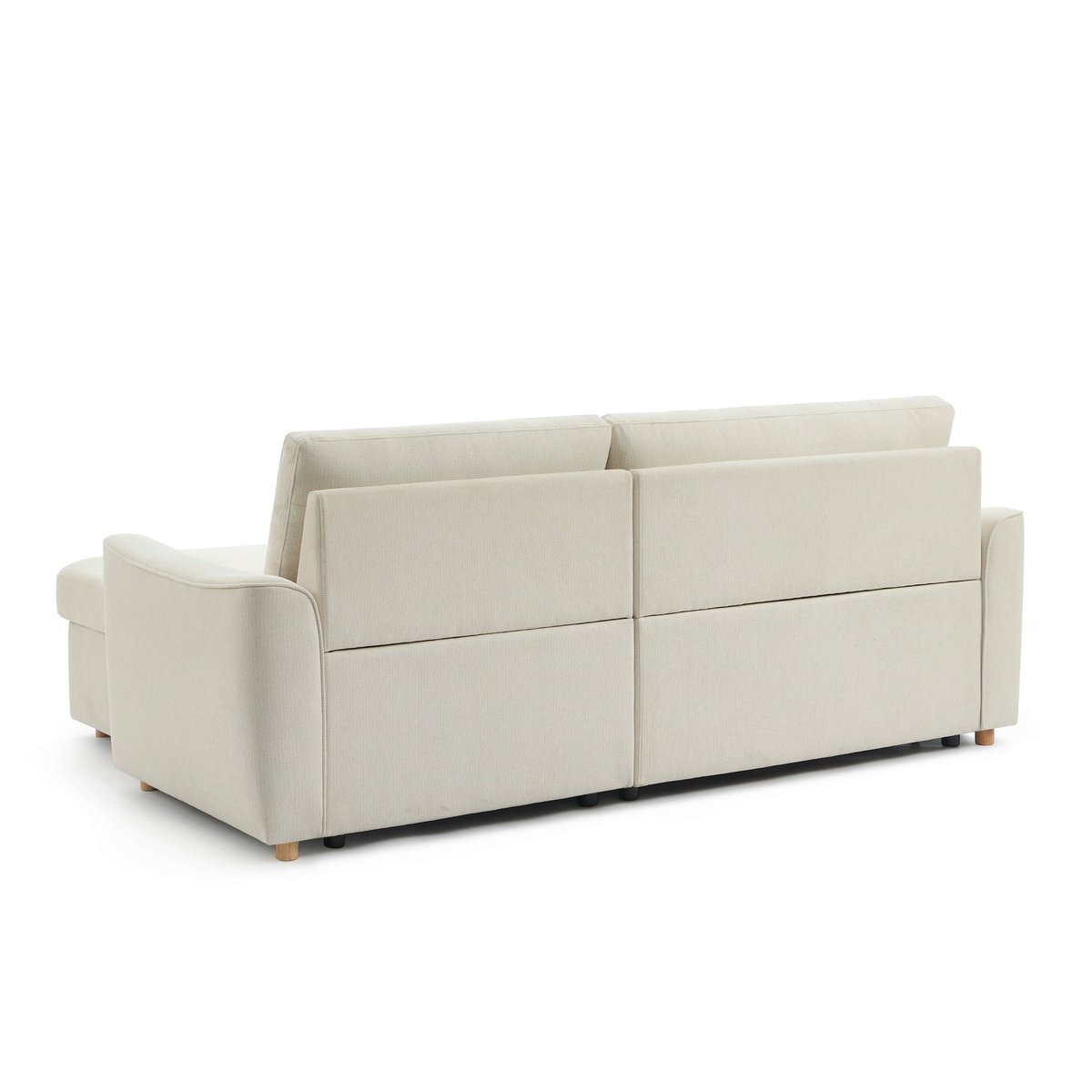 Canapé d'angle convertible tissu TAMARA beige, BAÏTA