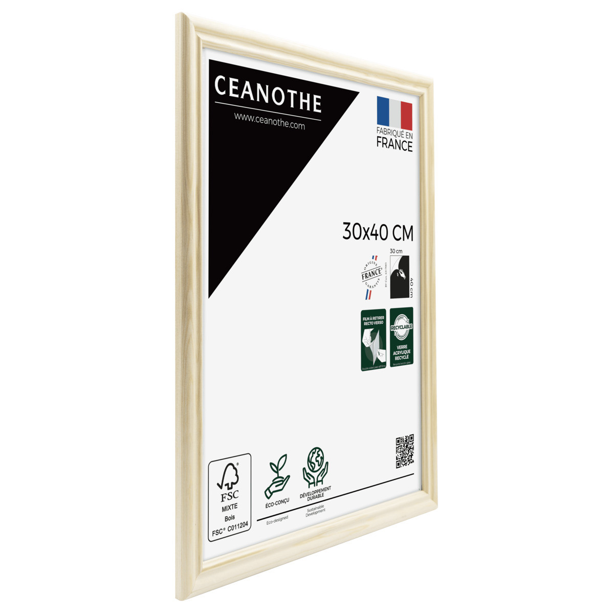 Cadre Photo En Bois Massif Fsc CIRCEE AUTHENTIC bois brut, CEANOTHE