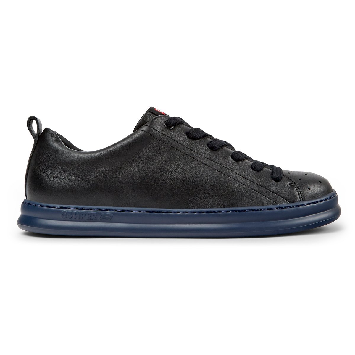 Baskets À Lacets Cuir Runner Four noir, CAMPER