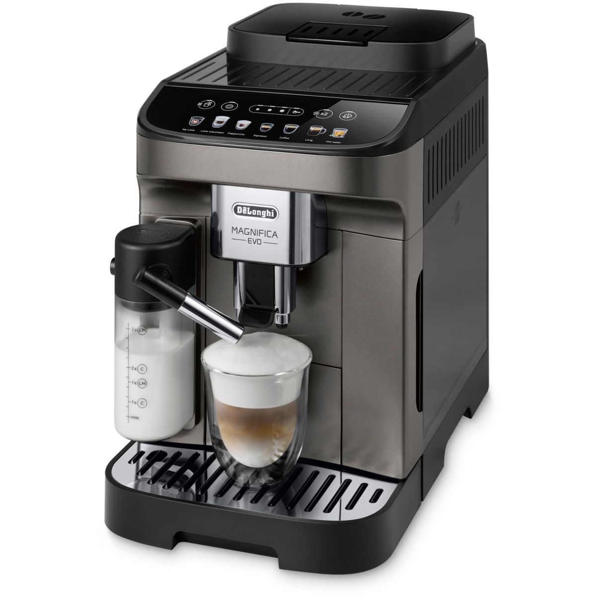 Expresso Broyeur Magnifica Evo FEB2981.TB titanium titanuim / noir, DELONGHI
