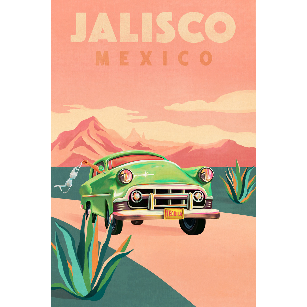 Tableau Sur Toile Jalisco Mexique ILLUSTRATION tableaux sur toile-rose, CEANOTHE
