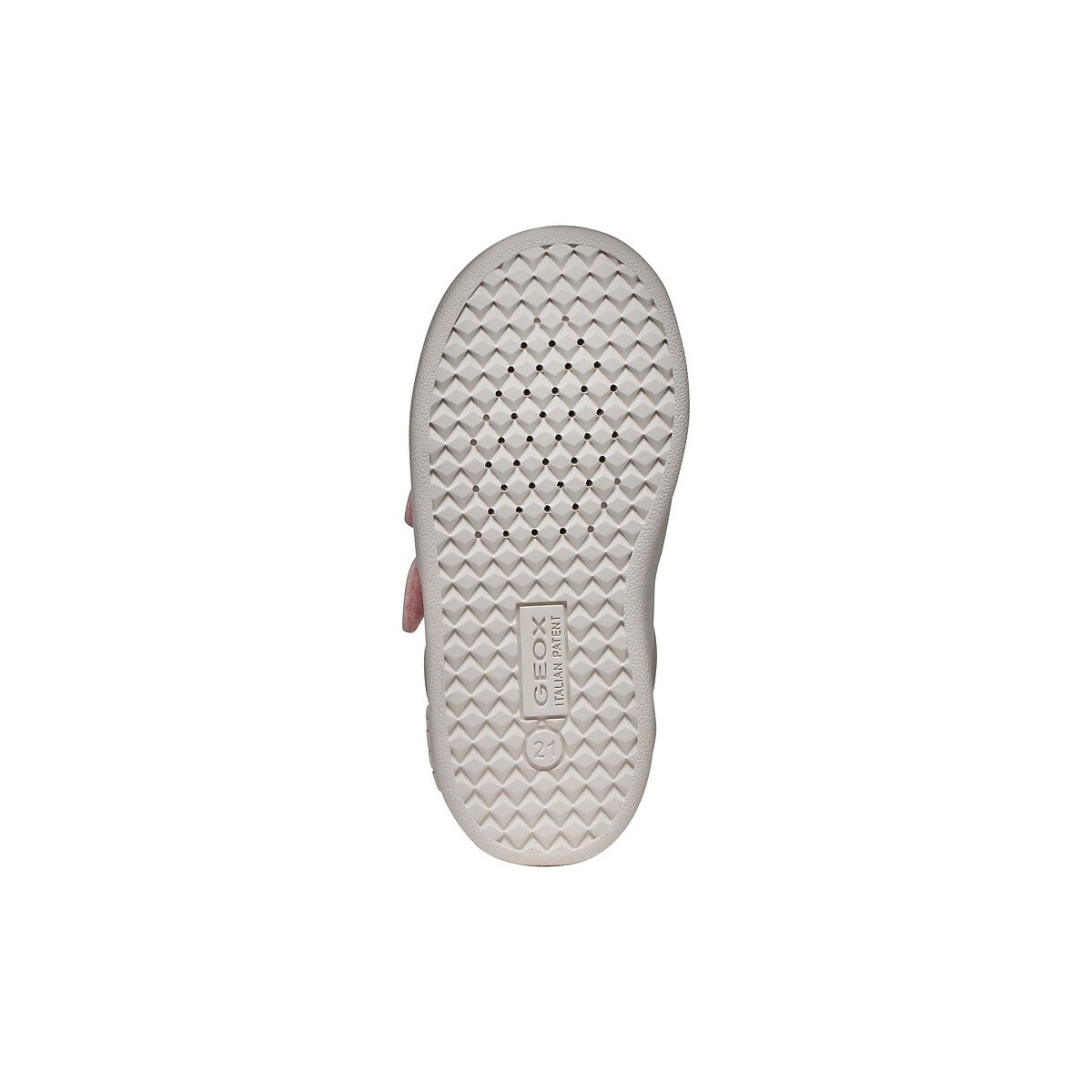 Baskets respirantes à scratchs, ECLYPER blanc/rose, GEOX
