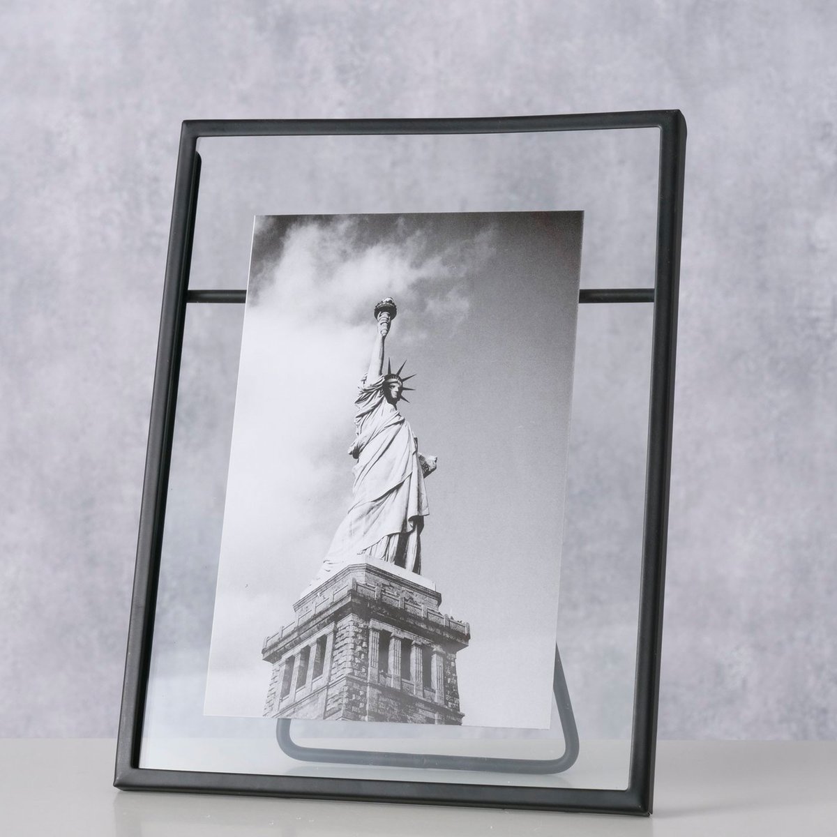 Cadre photo en métal noir et verre transparent 10x15cm noir, WADIGA