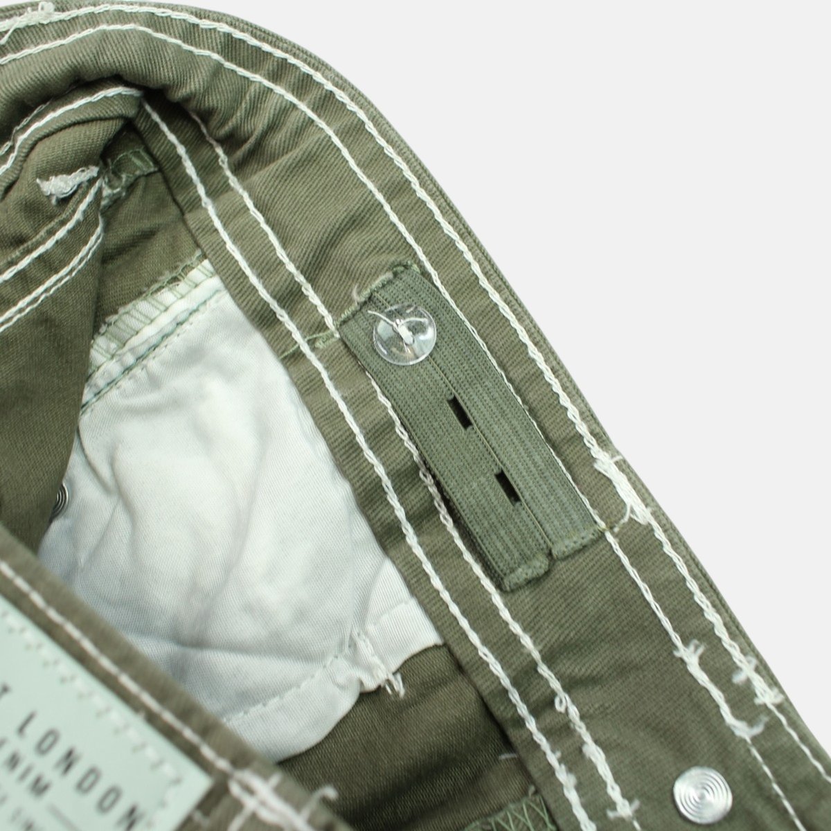 Short en jean à laçage latéral, coupe décontractée ROCK GIRL vert kaki, LEE COOPER