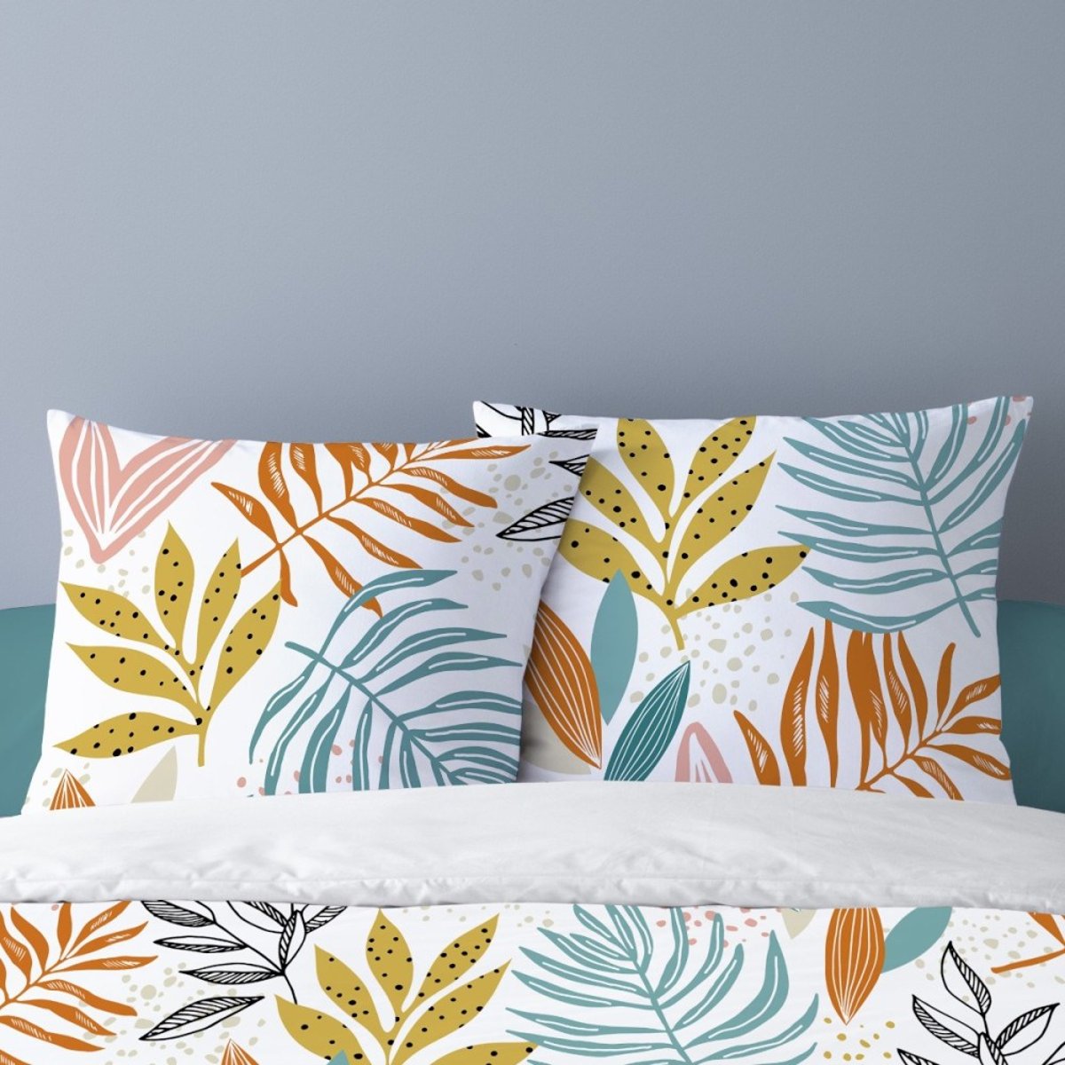 Housse De Couette 240x220 Floris + 2 Taies 100% Coton multicolore, DECORATIE