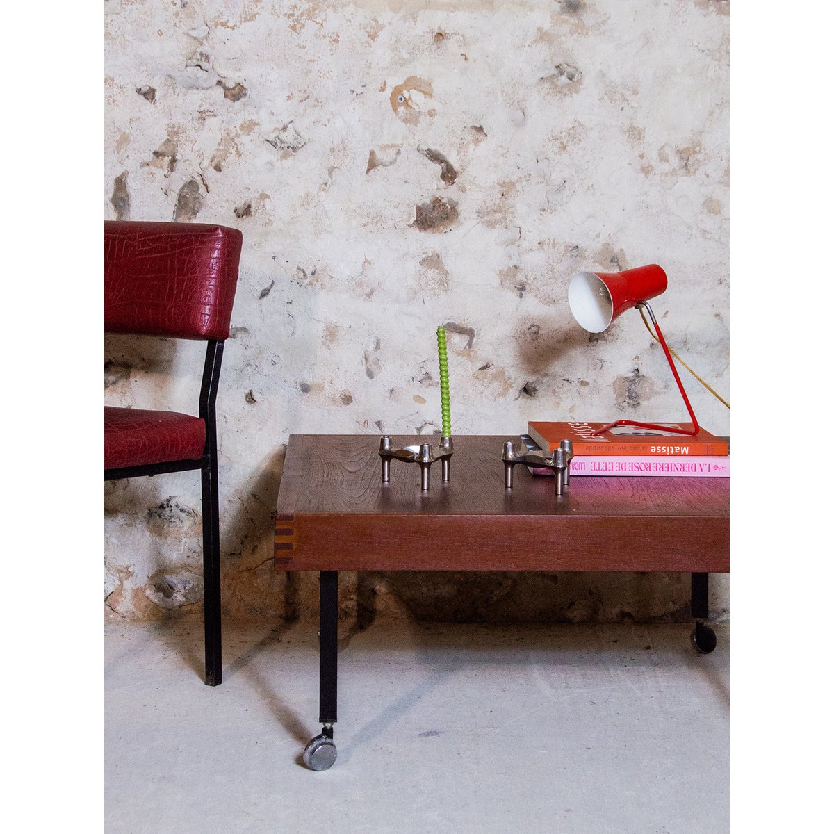 Table basse en teck Donna N°232 - Bon état bois, DEBONGOUT