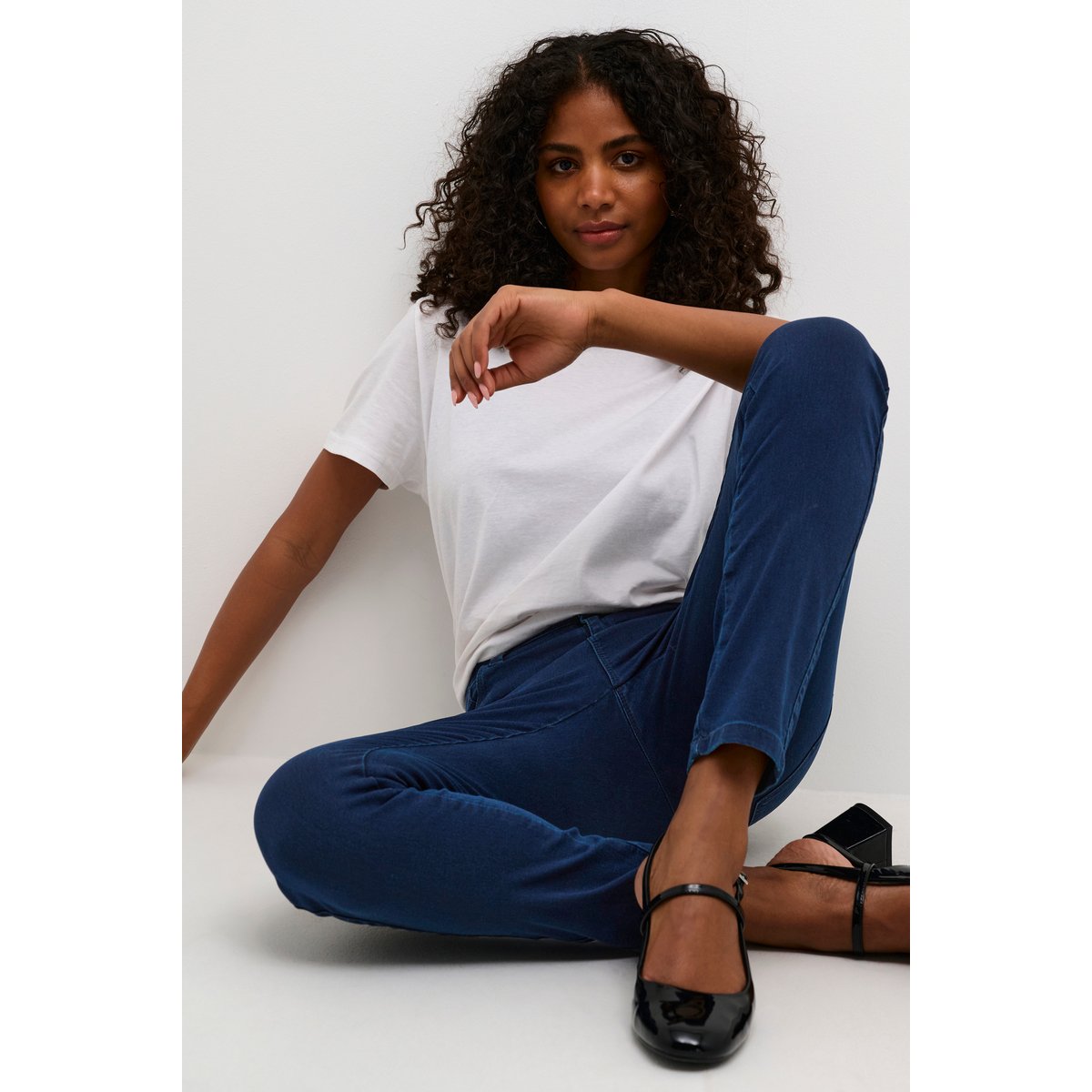 Jeans bleu dark blue denim, KAFFE