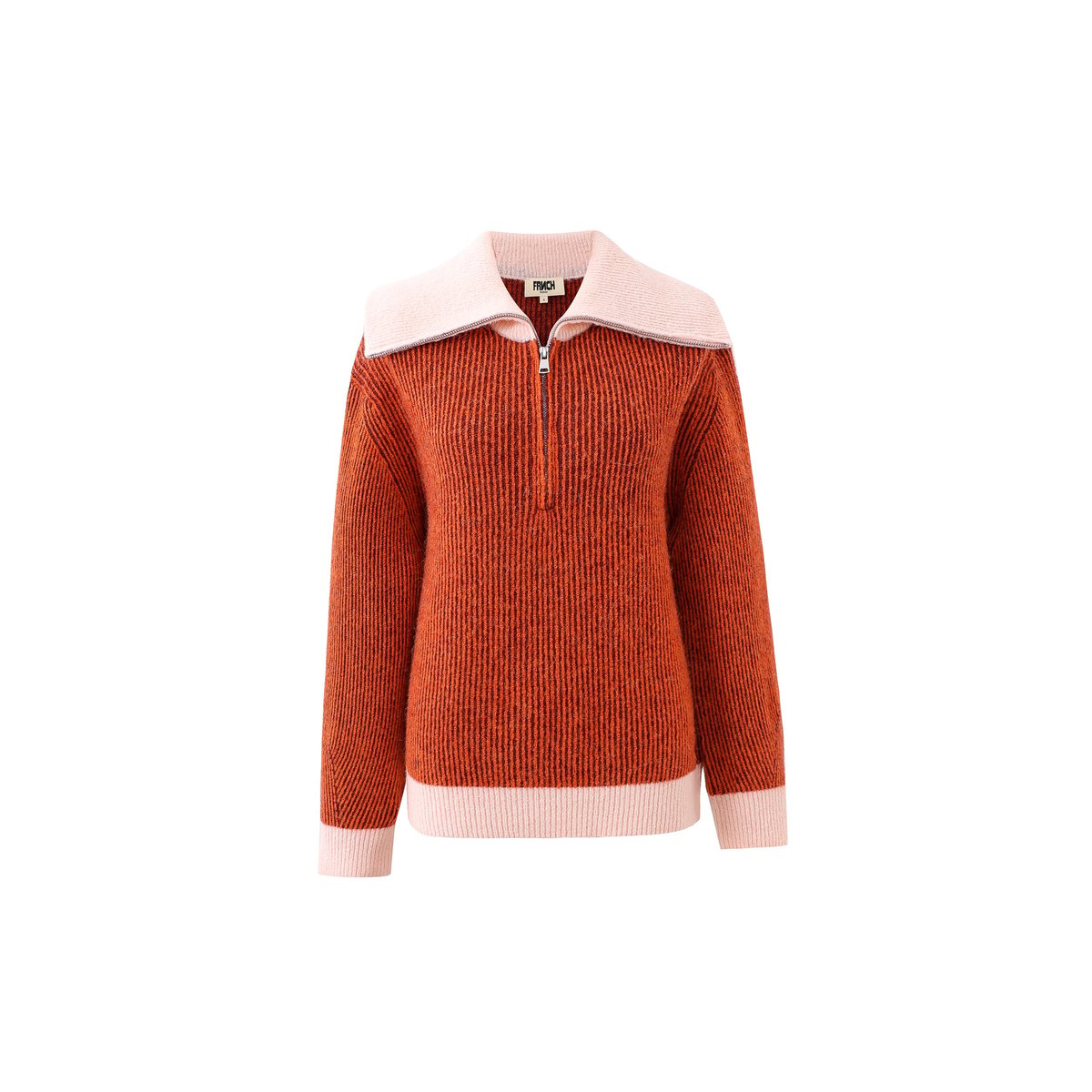 Pull col roulé PALOMA rouge, FRNCH