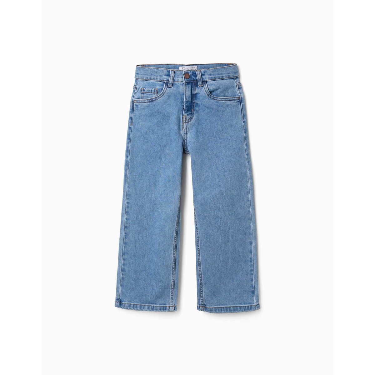 Pantalon en jean à coupe droite avec 5 poches bleu, ZIPPY