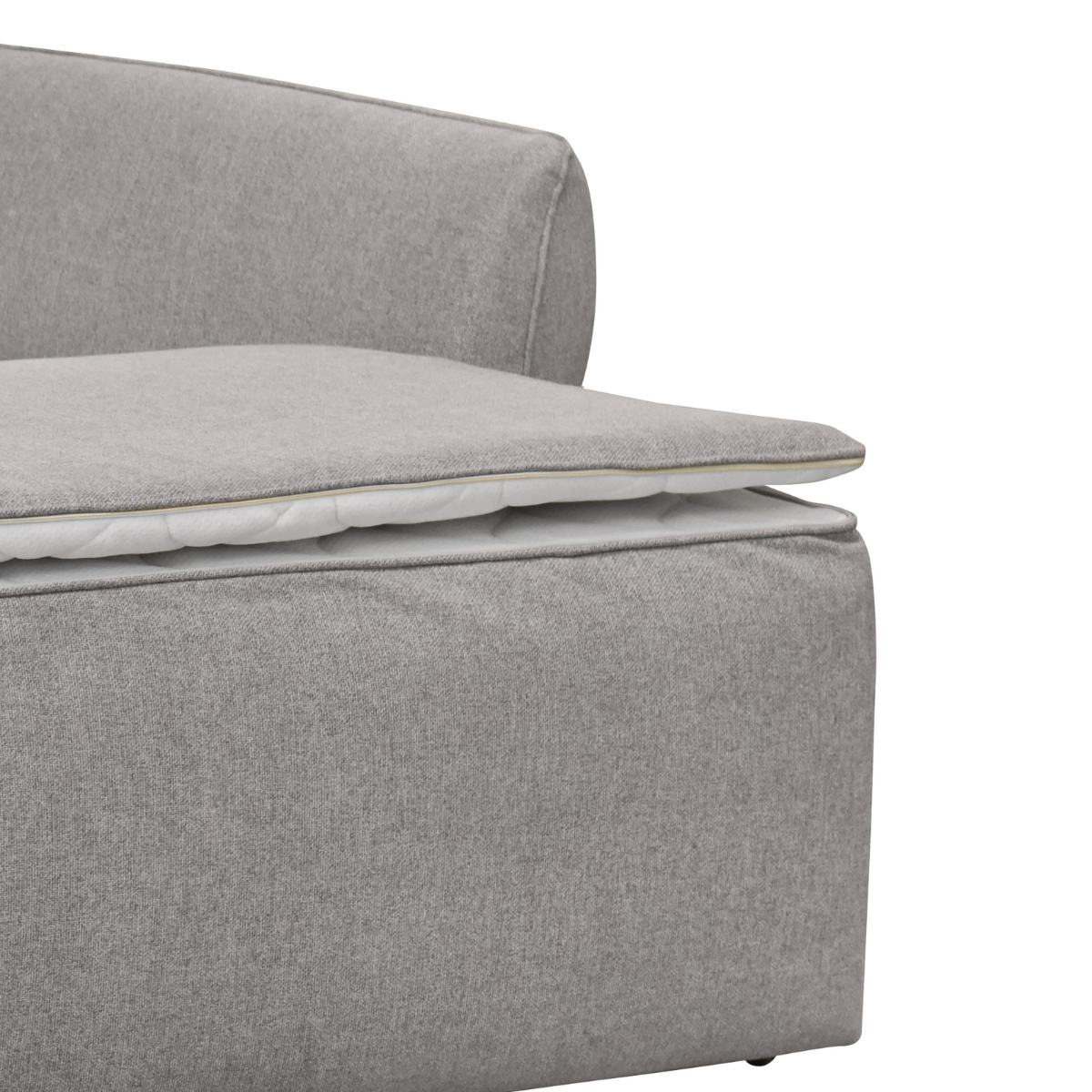 Canapé lit 3 places avec coffre et matelas L238 cm - LAGOS gris, CALICOSY
