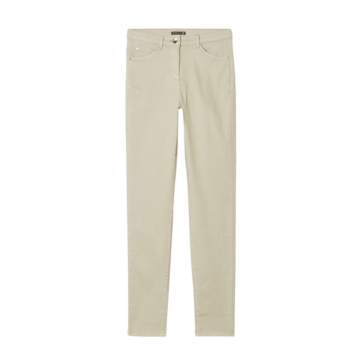 Pantalon léger taille haute long vert clair, BREAL
